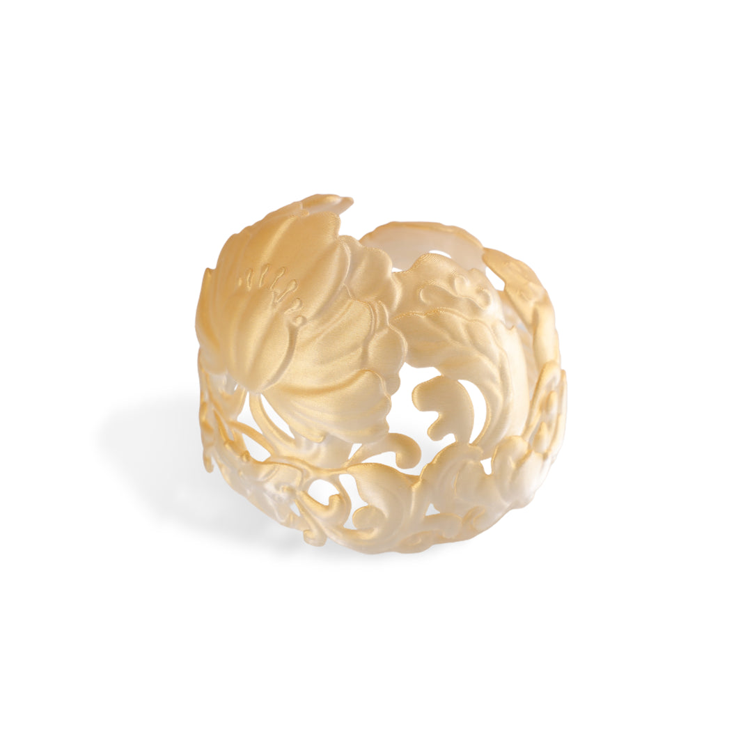 National Beauty Gradient Gold Hair Crown 3D Printed